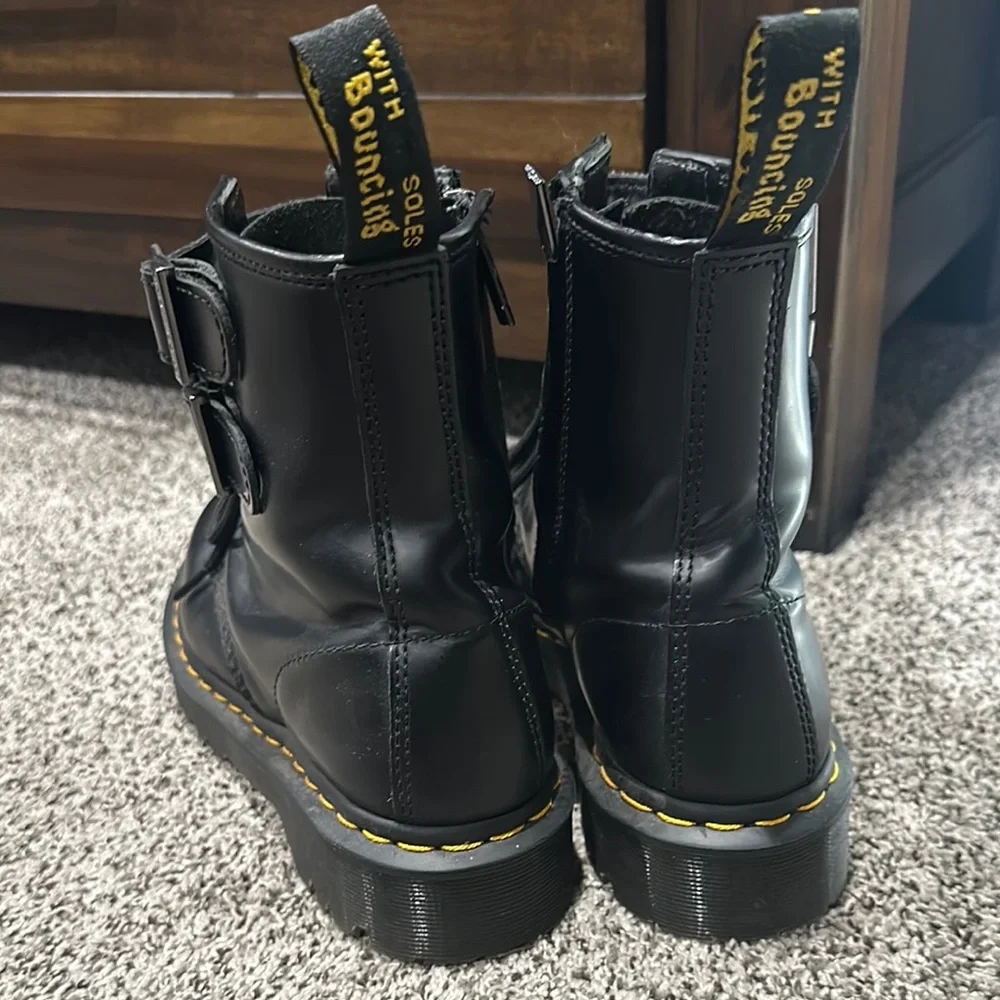 Dr. Martens Black Leather Boots - Picture 2 of 10